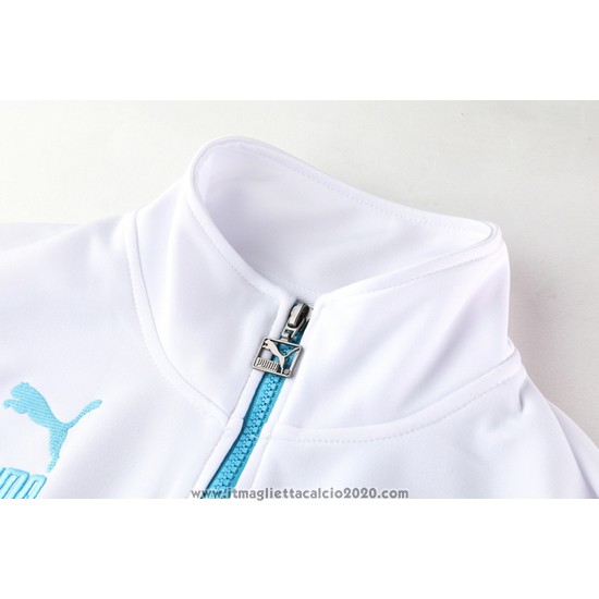 Tuta da Track Giacca Olympique Marsiglia 2020 2021 Blu e Bianco